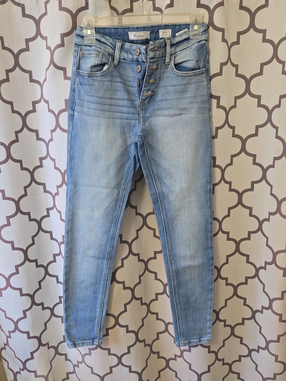 KanCan Light Wash High-Rise Button-Fly Jeans